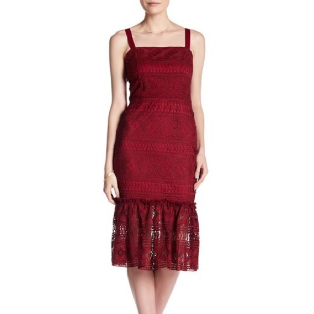 ALEXIA ADMOR red crochet dress NWT